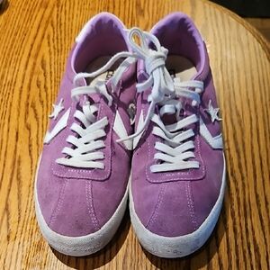Converse All stars Purple Suede Sneakers with White Accents